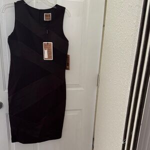 Nue by Shani Black Sleeveless Midi Dress size 4,8,1 l0